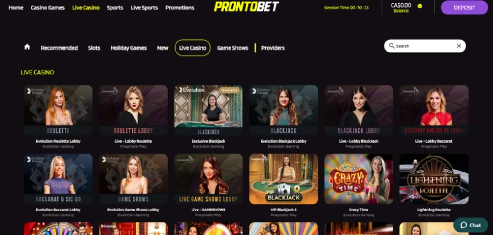 Livebet login